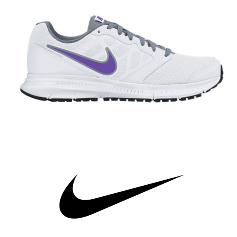 WORN ONCE - LIKE NEW. Nike Women's Downshifter 6 Running Shoe White/Hyper Grape